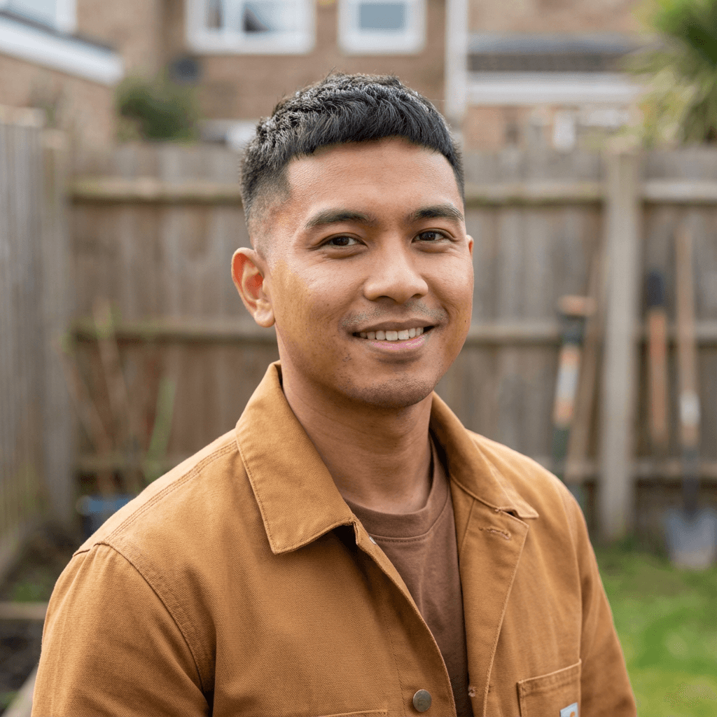 Michael Nguyen, male homeowner in his late 30s, Asian, casual professional demeanor